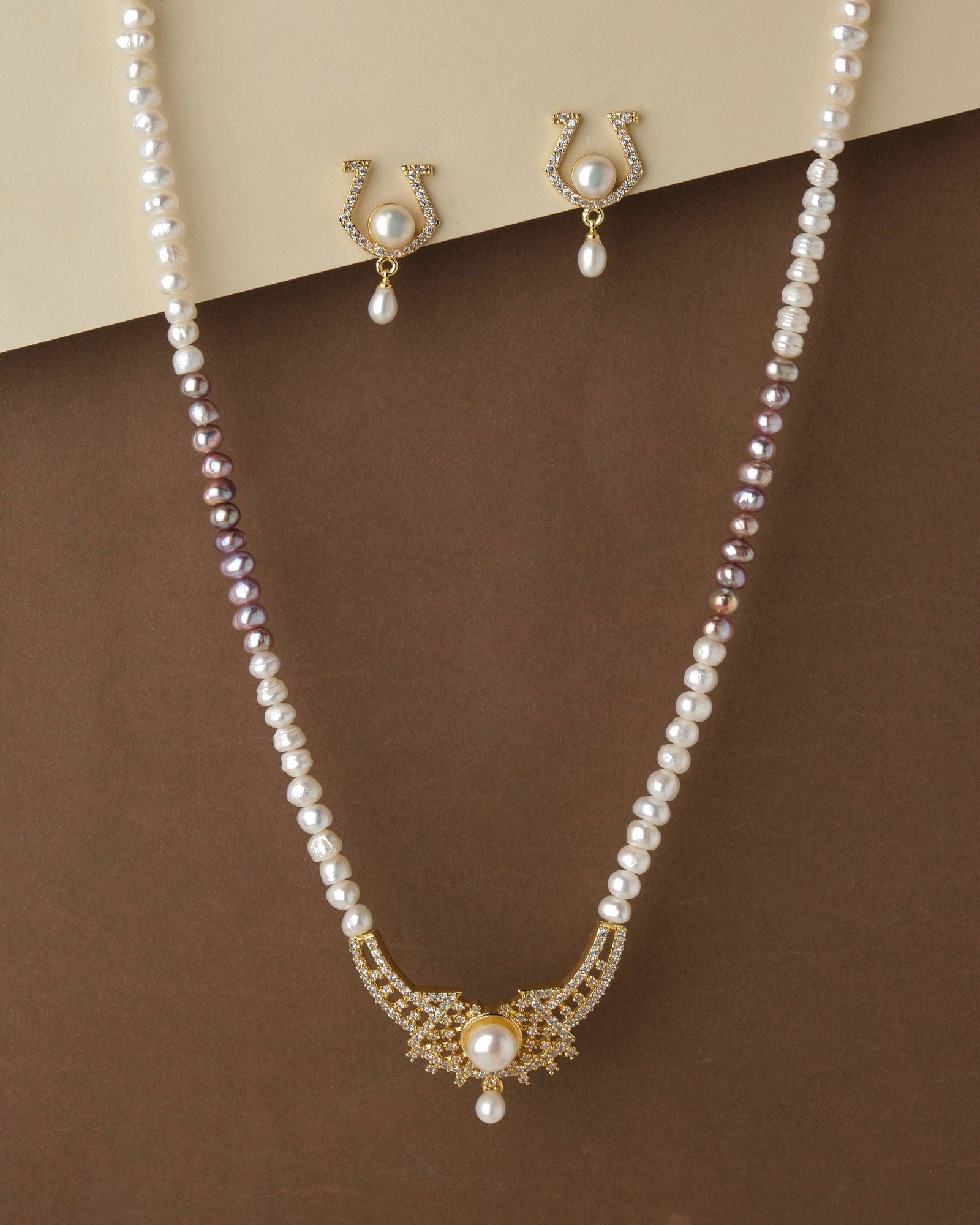 Trendy Pearl Necklace Set - Chandrani Pearls