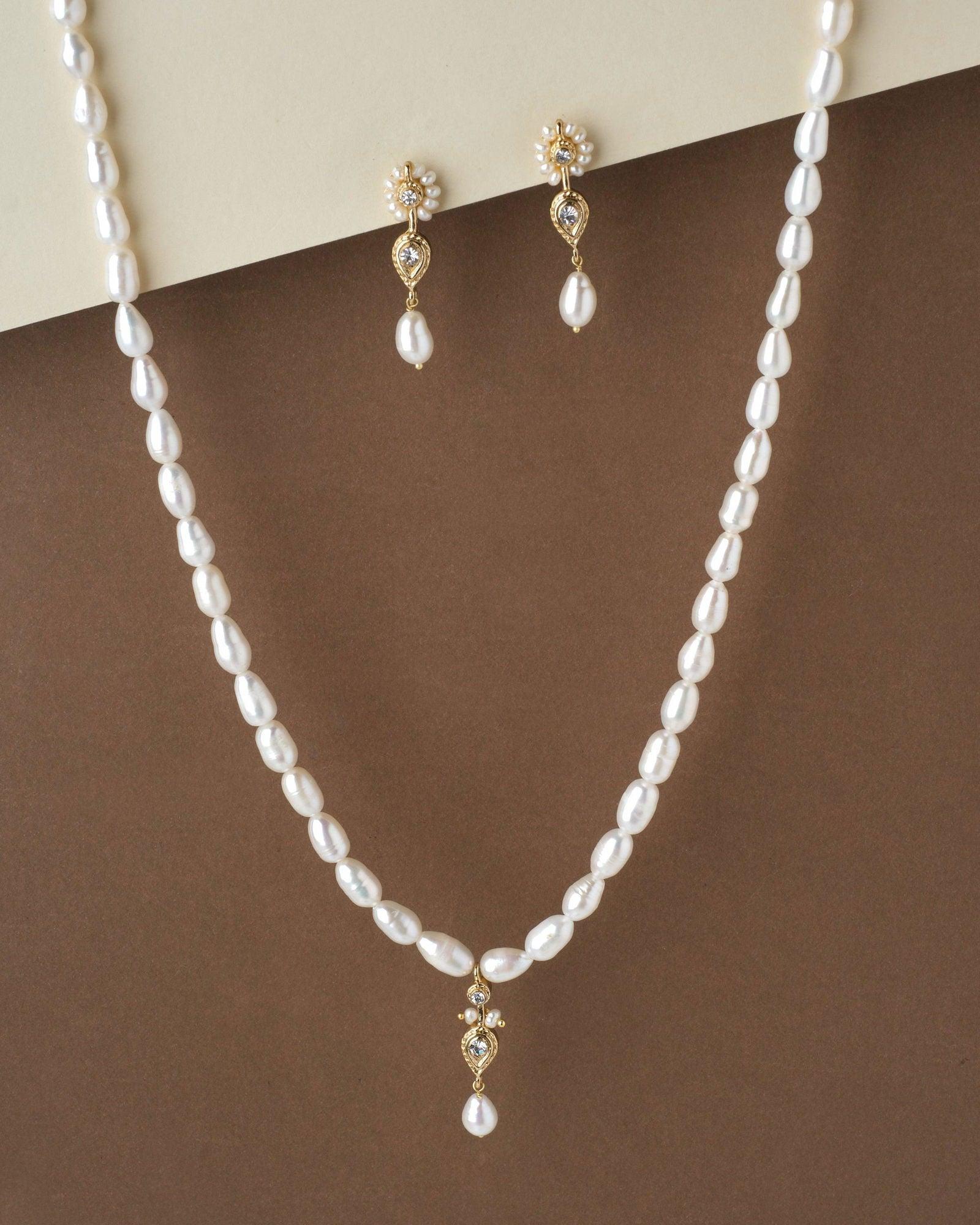 Trendy Pearl Necklace Set - Chandrani Pearls