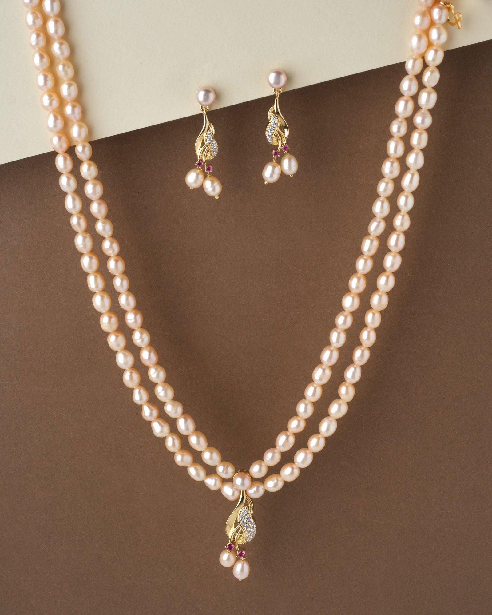 Trendy Pearl Necklace Set - Chandrani Pearls