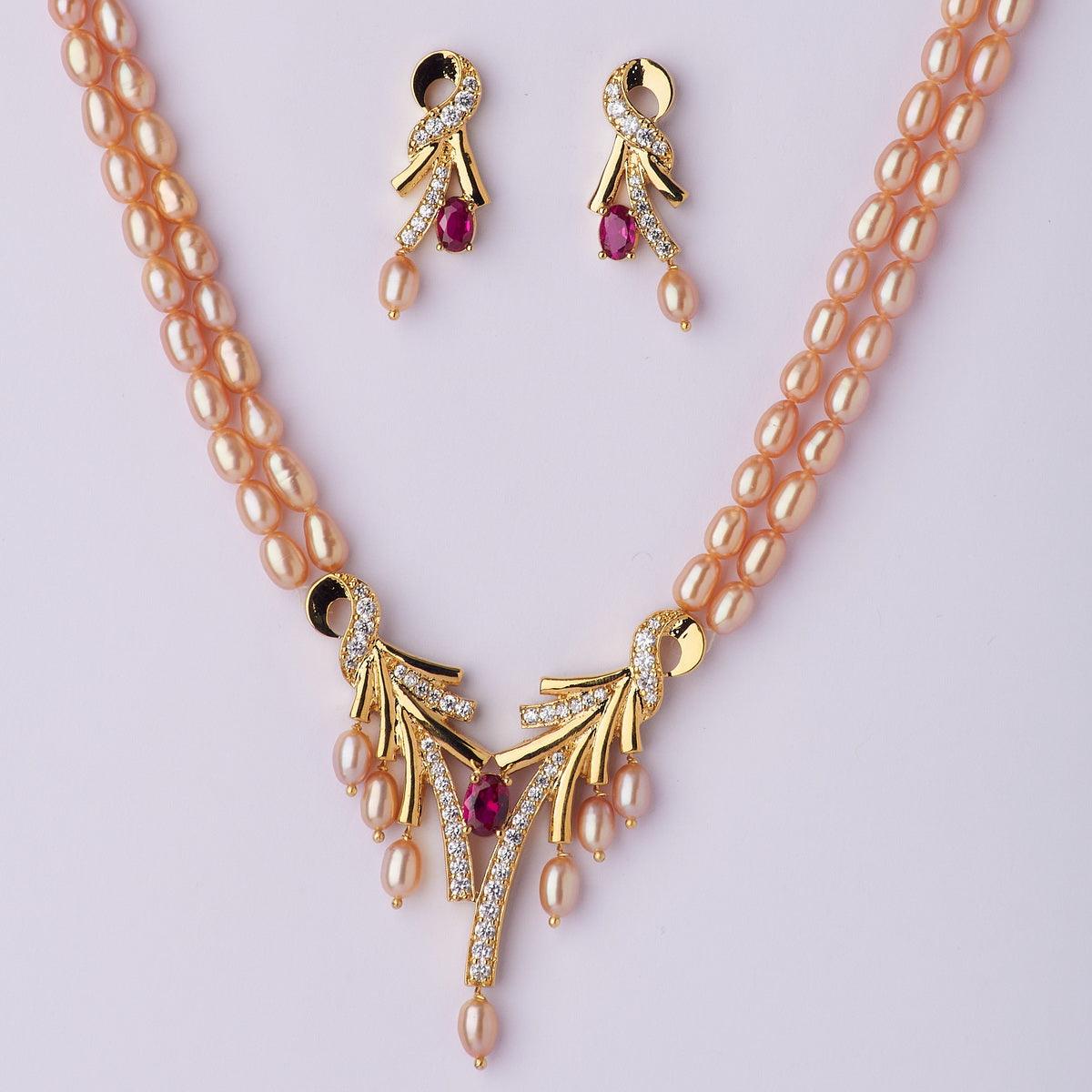 Trendy Pearl Necklace Set - Chandrani Pearls