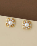 Trendy Pearl & Stone Stud Earring - Chandrani Pearls