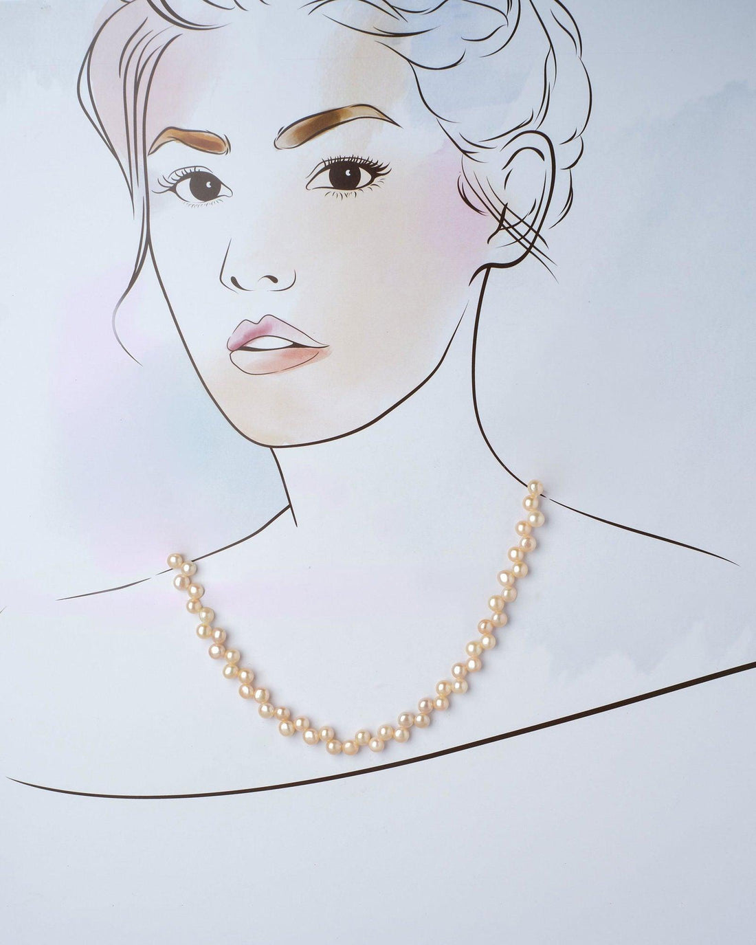 Trendy Pink Pearl Necklace M21394 - Chandrani Pearls