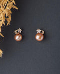 Trendy Pink Pearl Stud Earring - Chandrani Pearls