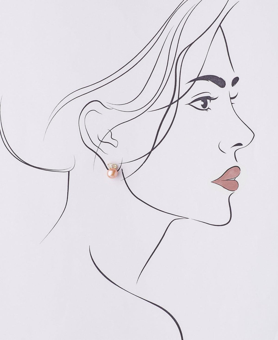 Trendy Pink Pearl Stud Earring - Chandrani Pearls