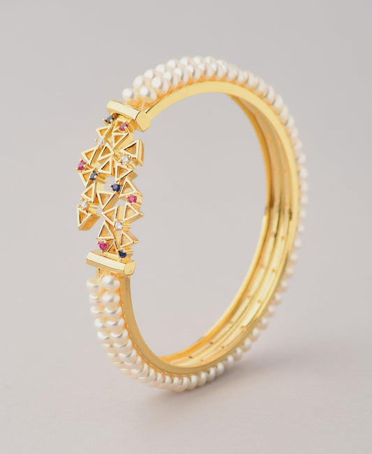 Trendy Real Pearl Bangle - Chandrani Pearls