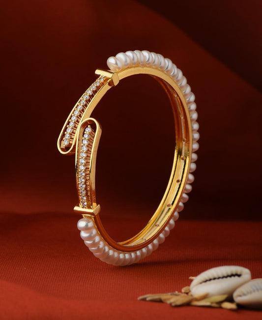 Trendy Real Pearl Bangle - Chandrani Pearls