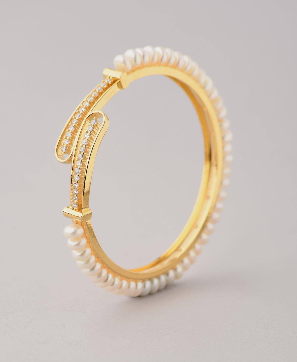 Trendy Real Pearl Bangle - Chandrani Pearls