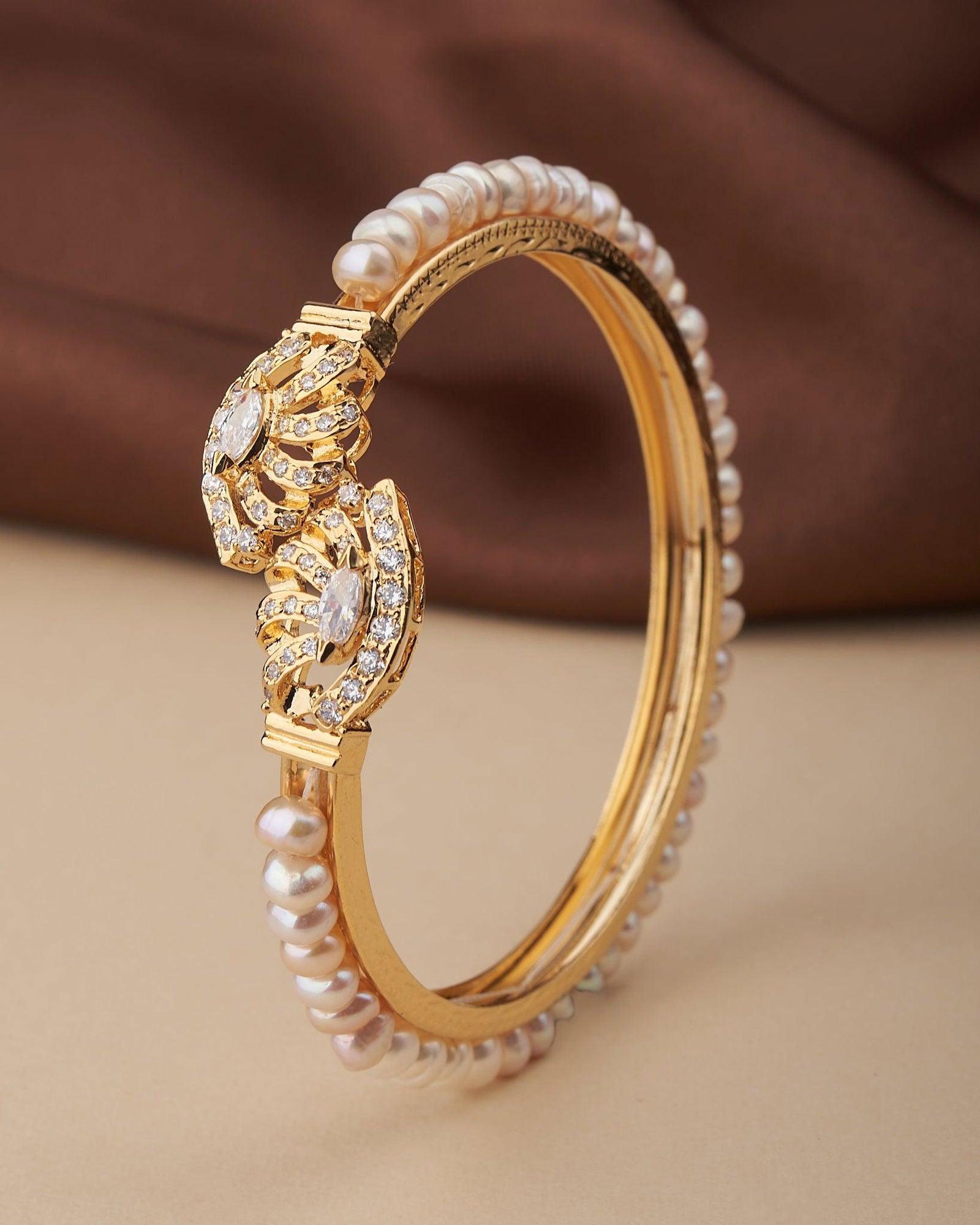 Trendy Real Pearl Bangle - Chandrani Pearls