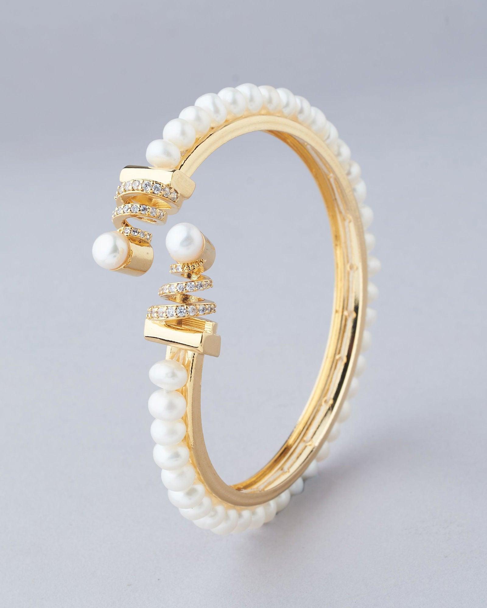 Trendy Real Pearl Bangle - Chandrani Pearls