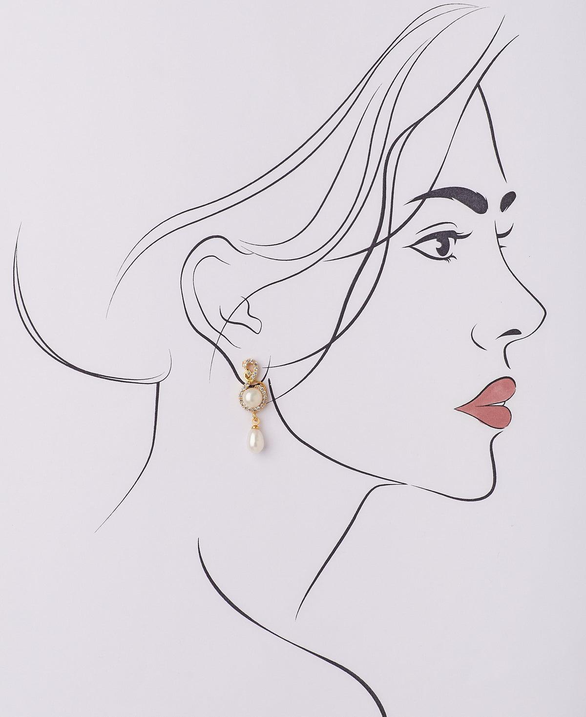 Trendy Real Pearl Hanging Earring - Chandrani Pearls