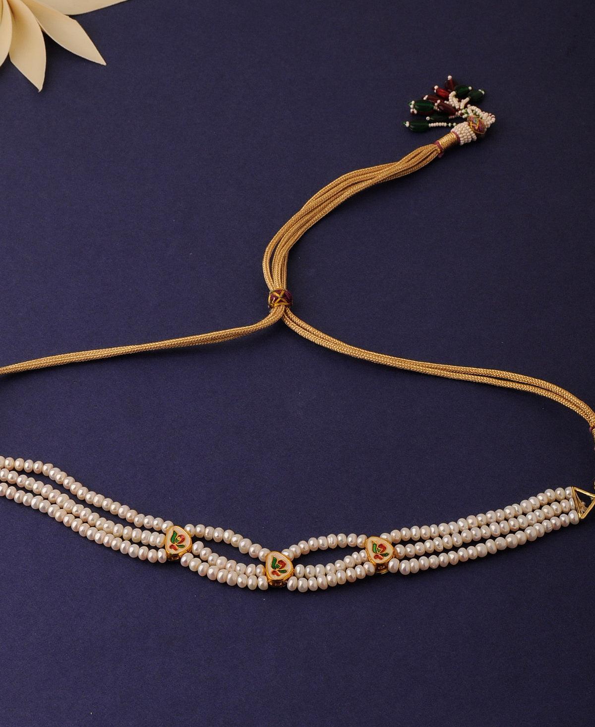 Trendy Real Pearl Necklace Choker - Chandrani Pearls