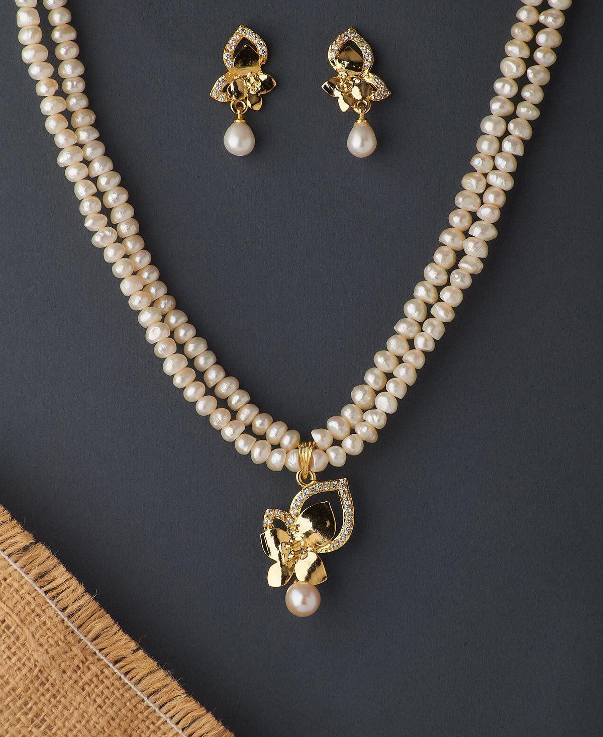 Trendy Real Pearl Necklace Set - Chandrani Pearls