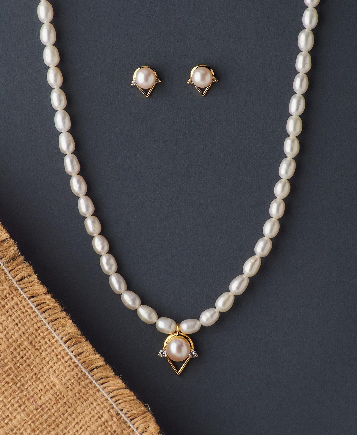Trendy Real Pearl Necklace Set - Chandrani Pearls