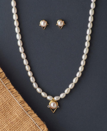 Trendy Real Pearl Necklace Set - Chandrani Pearls