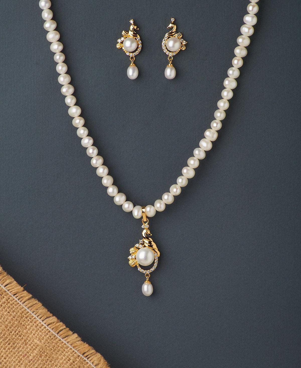 Trendy Real Pearl Necklace Set - Chandrani Pearls