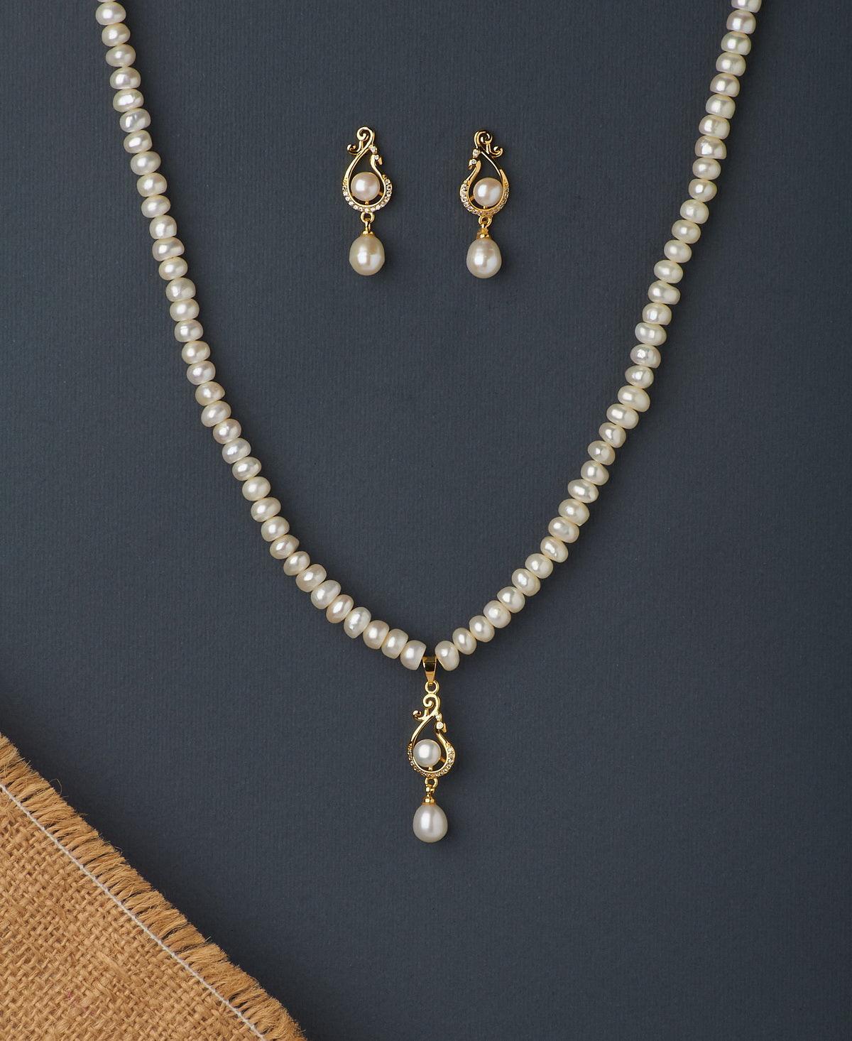 Trendy Real Pearl Necklace Set - Chandrani Pearls