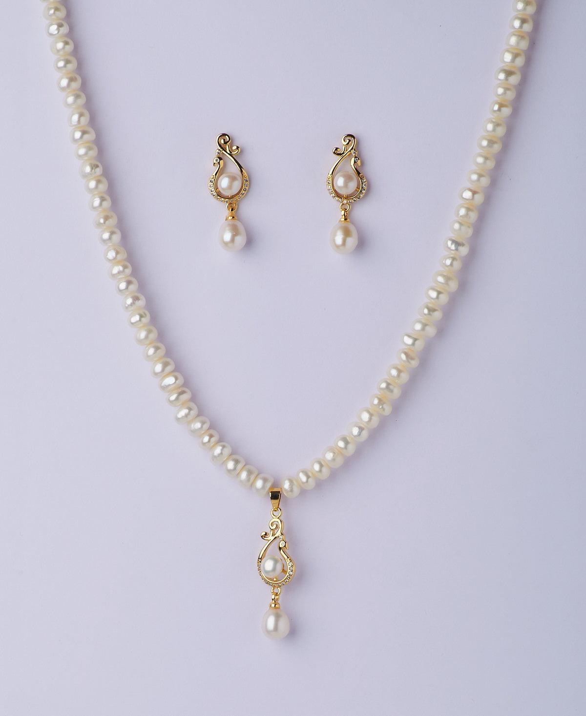 Trendy Real Pearl Necklace Set - Chandrani Pearls
