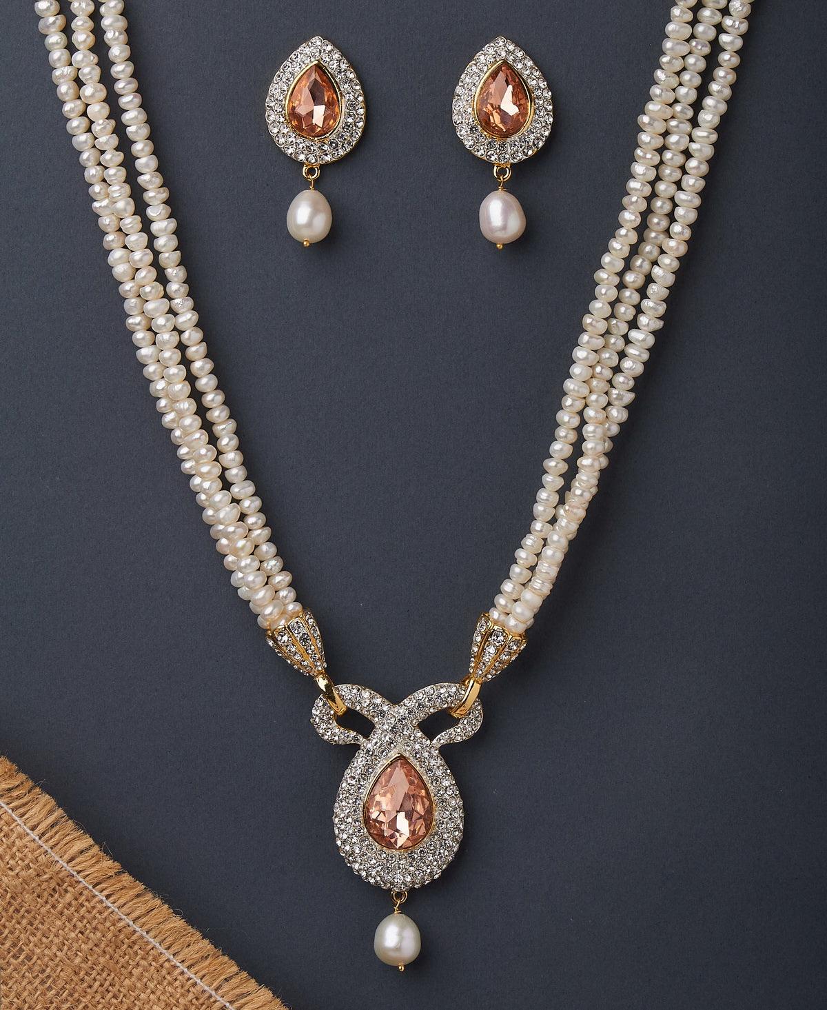 Trendy Real Pearl Necklace Set - Chandrani Pearls