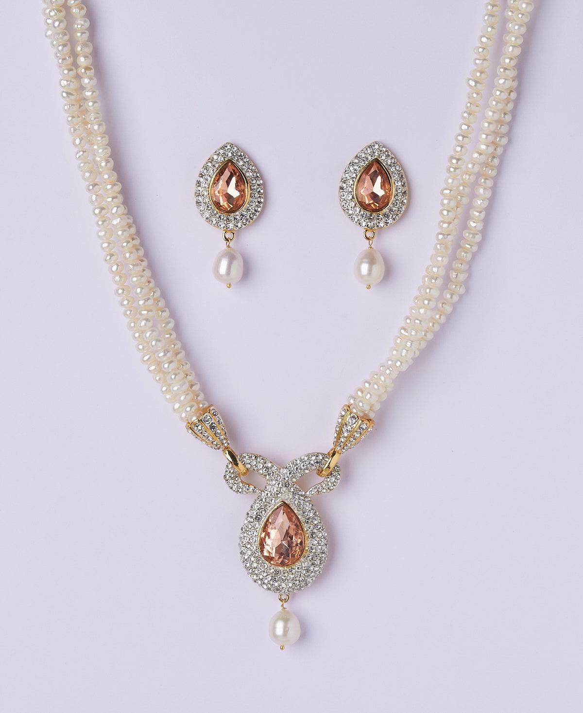 Trendy Real Pearl Necklace Set - Chandrani Pearls