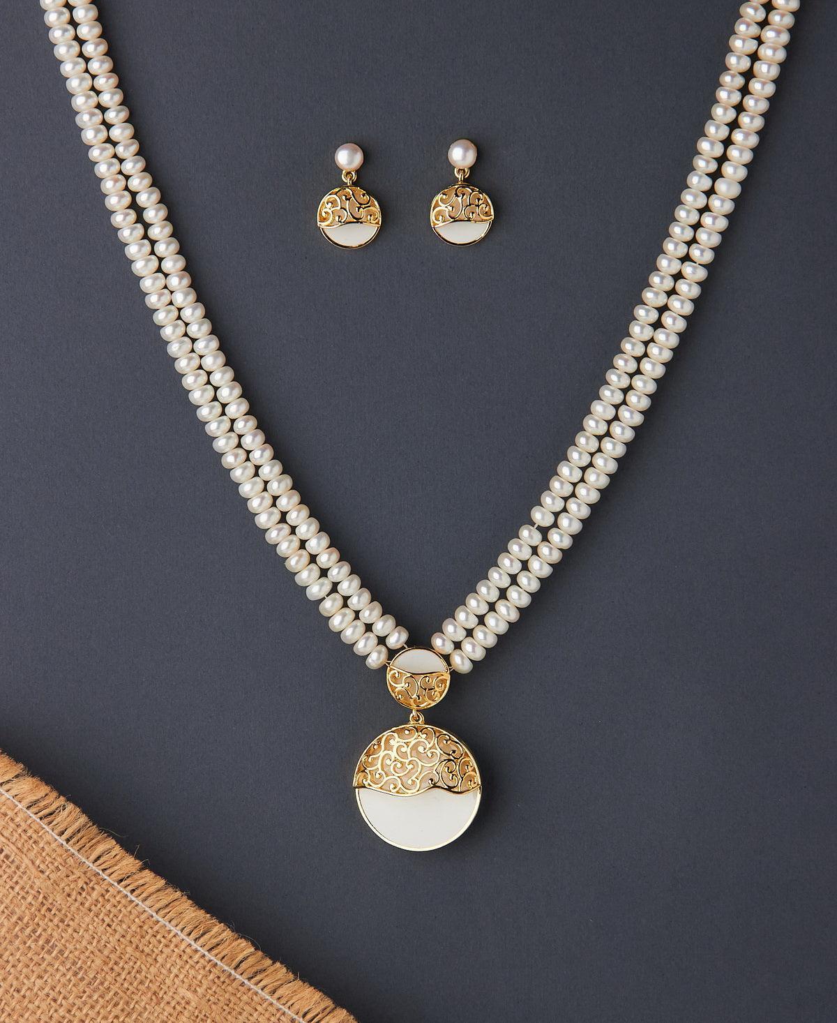Trendy Real Pearl Necklace Set - Chandrani Pearls