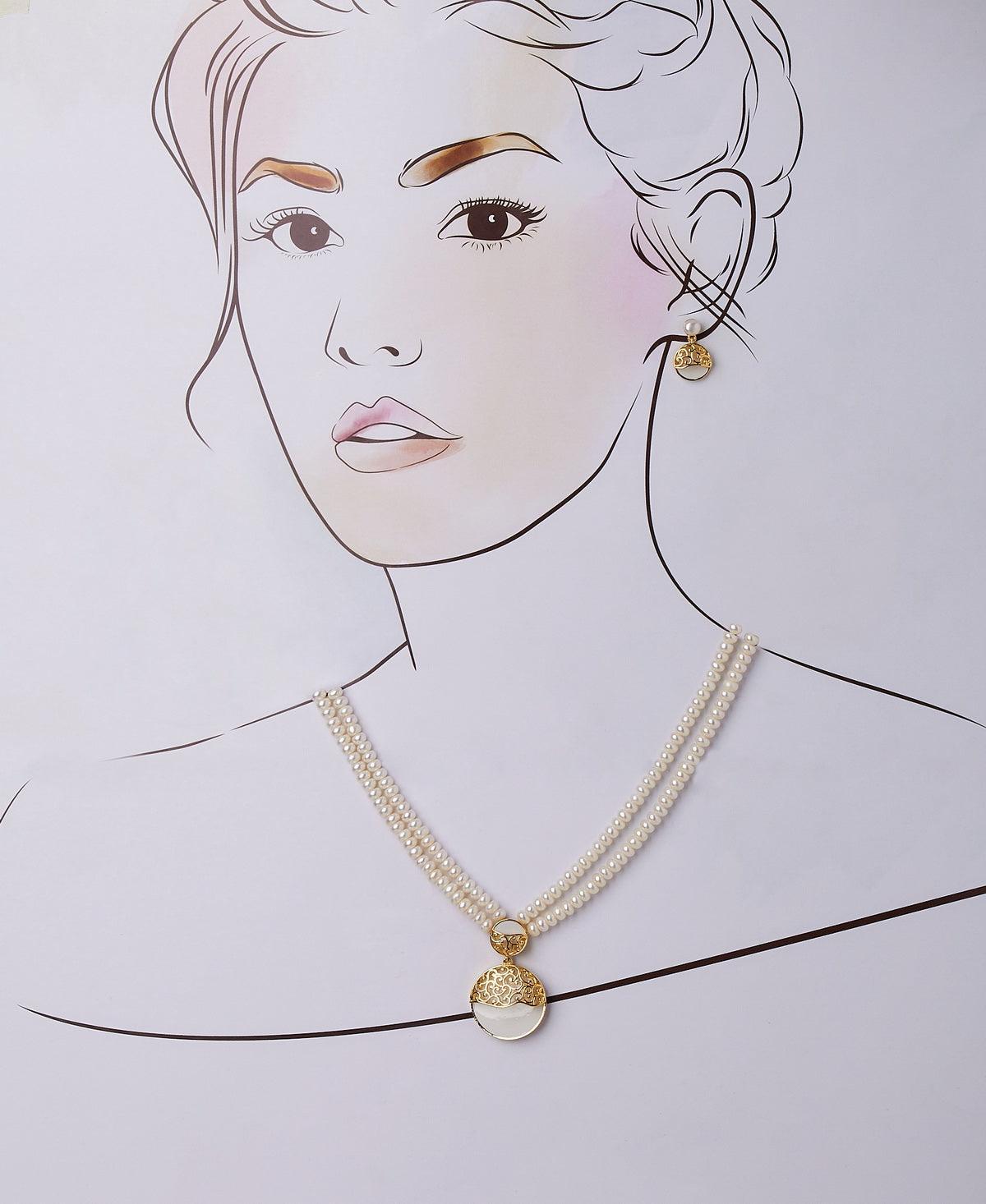 Trendy Real Pearl Necklace Set - Chandrani Pearls