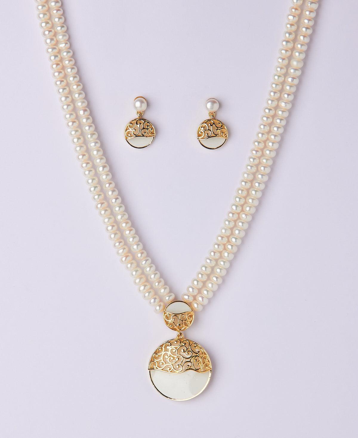 Trendy Real Pearl Necklace Set - Chandrani Pearls