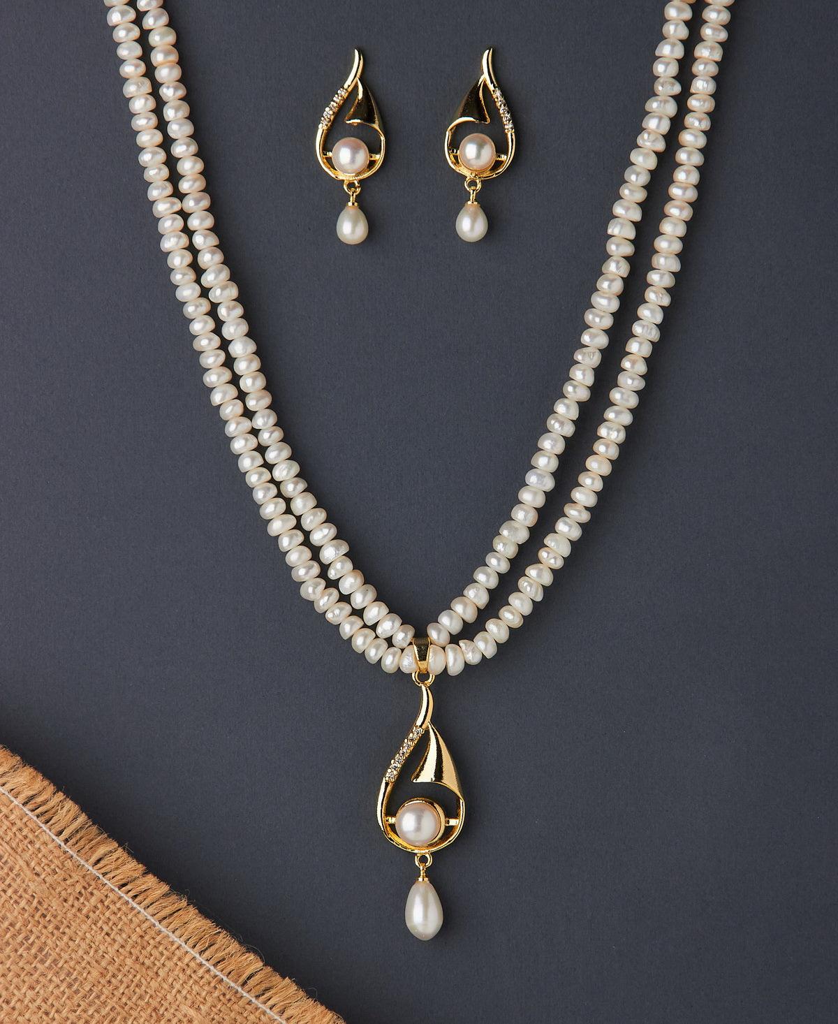 Trendy Real Pearl Necklace Set - Chandrani Pearls