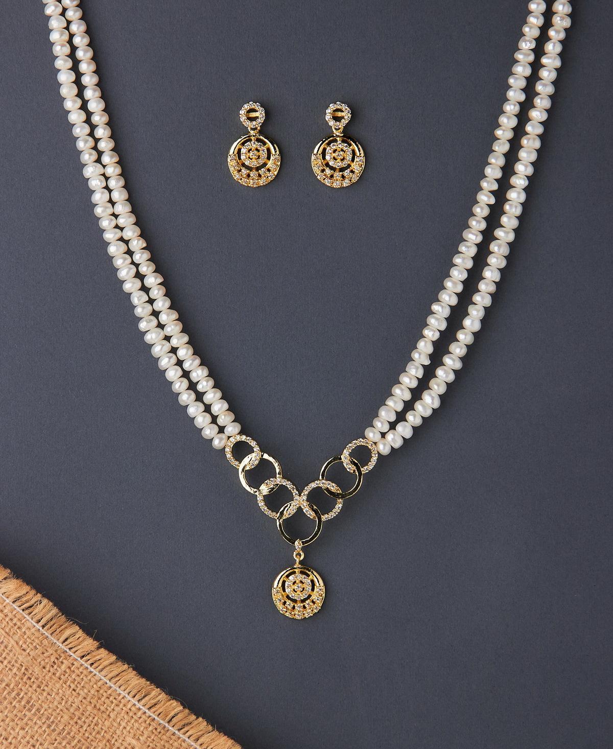 Trendy Real Pearl Necklace Set - Chandrani Pearls