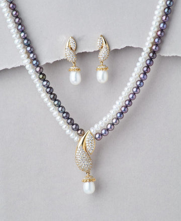 Trendy Real Pearl Necklace Set - Chandrani Pearls