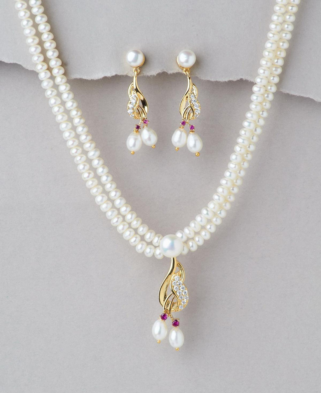Trendy Real Pearl Necklace Set - Chandrani Pearls