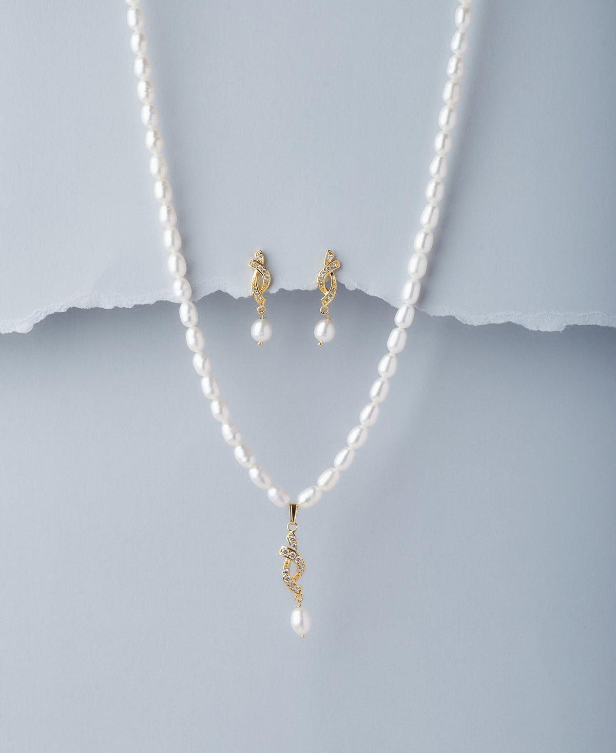 Trendy Real Pearl Necklace Set - Chandrani Pearls