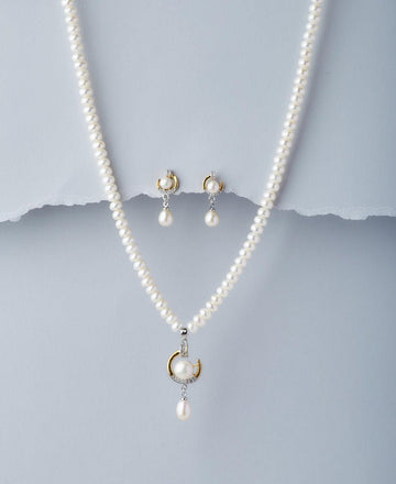 Trendy Real Pearl Necklace Set - Chandrani Pearls