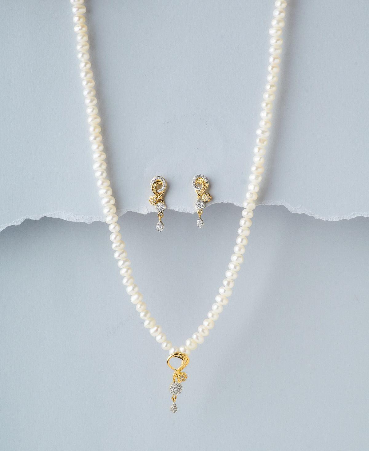 Trendy Real Pearl Necklace Set - Chandrani Pearls
