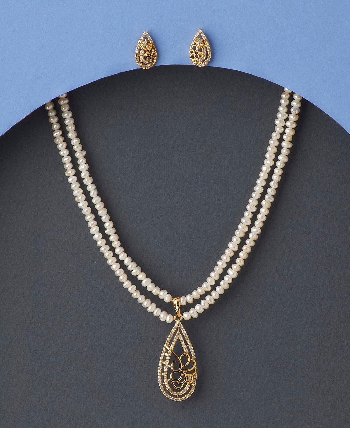 Trendy Real Pearl Necklace Set - Chandrani Pearls