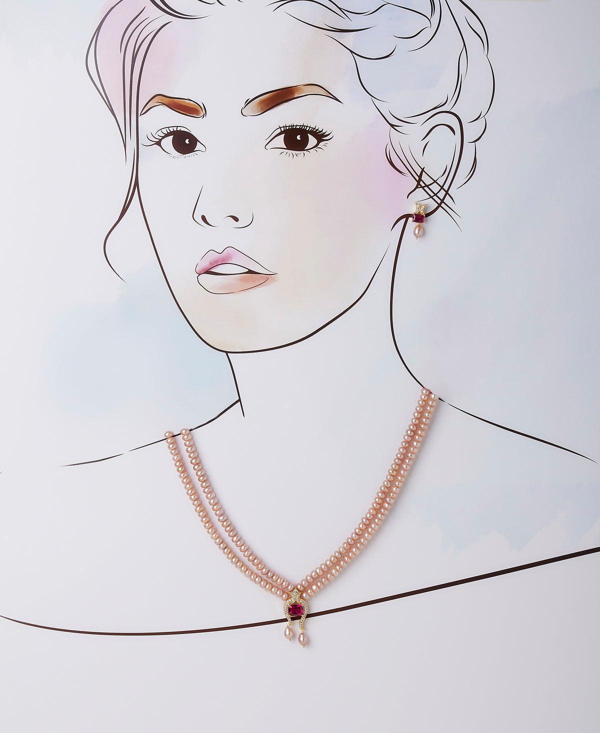 Trendy Real Pearl Necklace Set - Chandrani Pearls