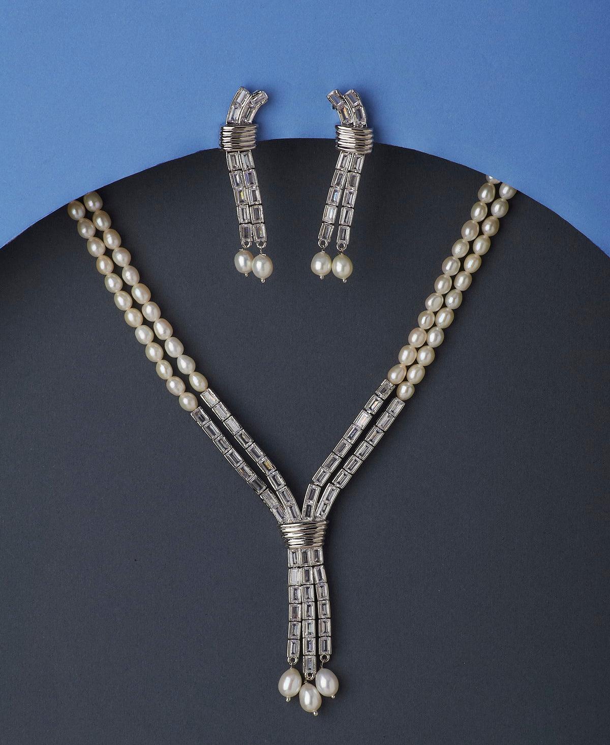 Trendy Real Pearl Necklace Set - Chandrani Pearls