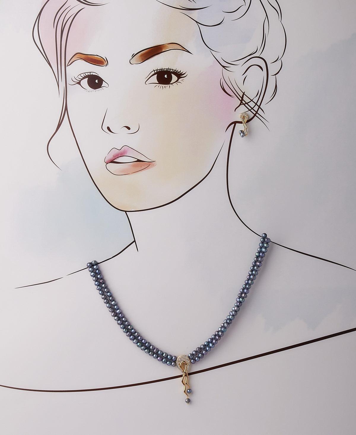 Trendy Real Pearl Necklace Set - Chandrani Pearls