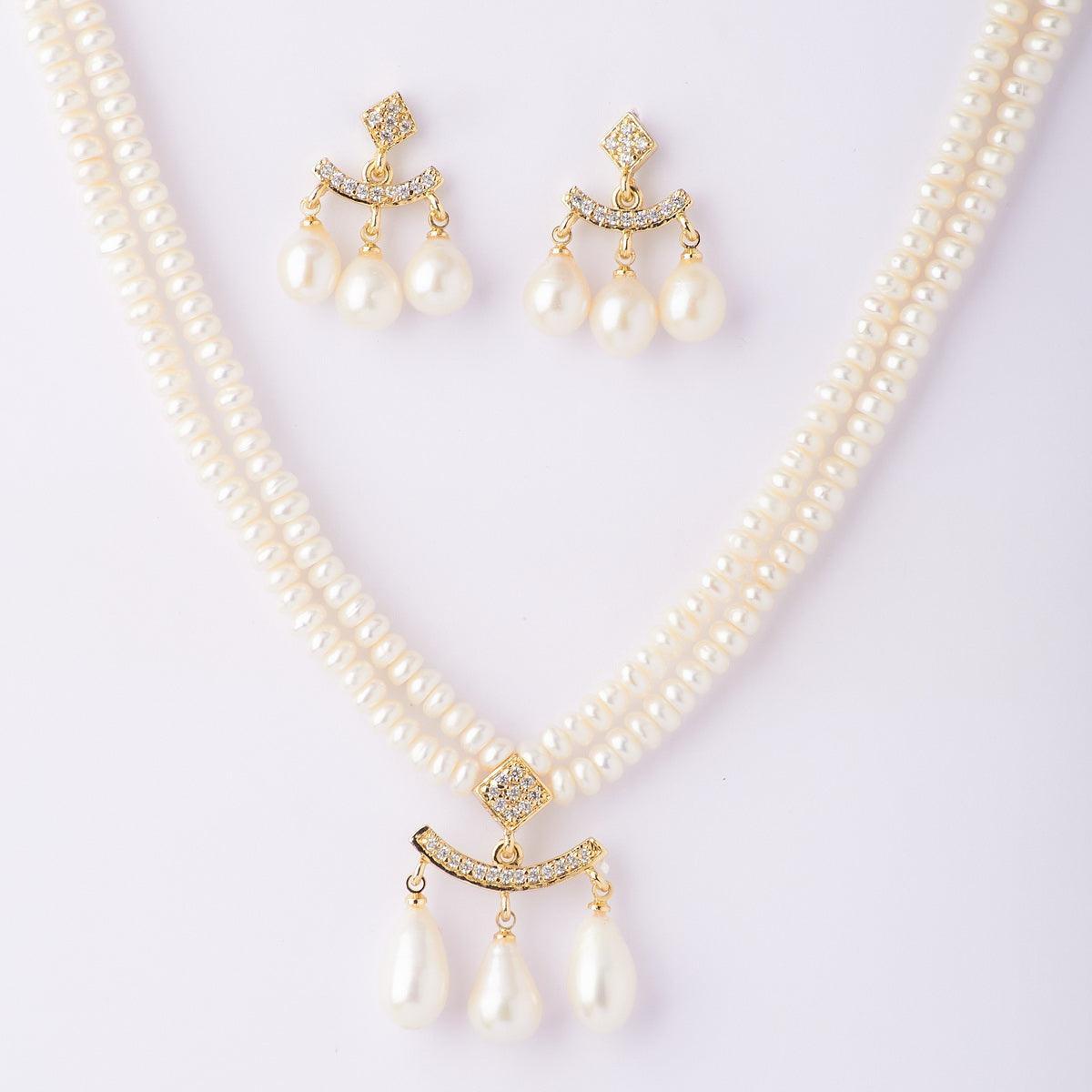 Trendy Real Pearl Necklace Set - Chandrani Pearls