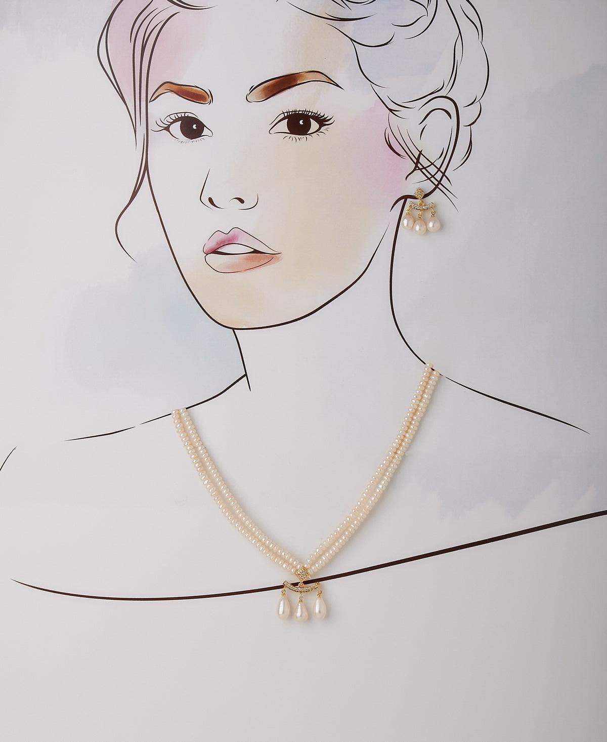 Trendy Real Pearl Necklace Set - Chandrani Pearls