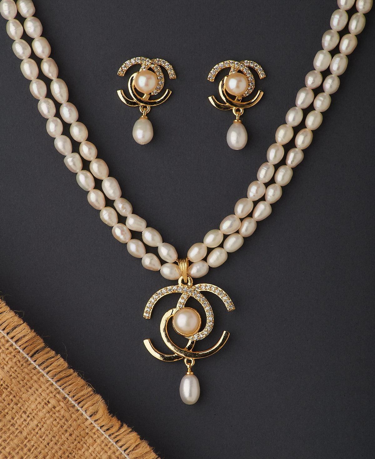 Trendy Real Pearl Necklace Set - Chandrani Pearls
