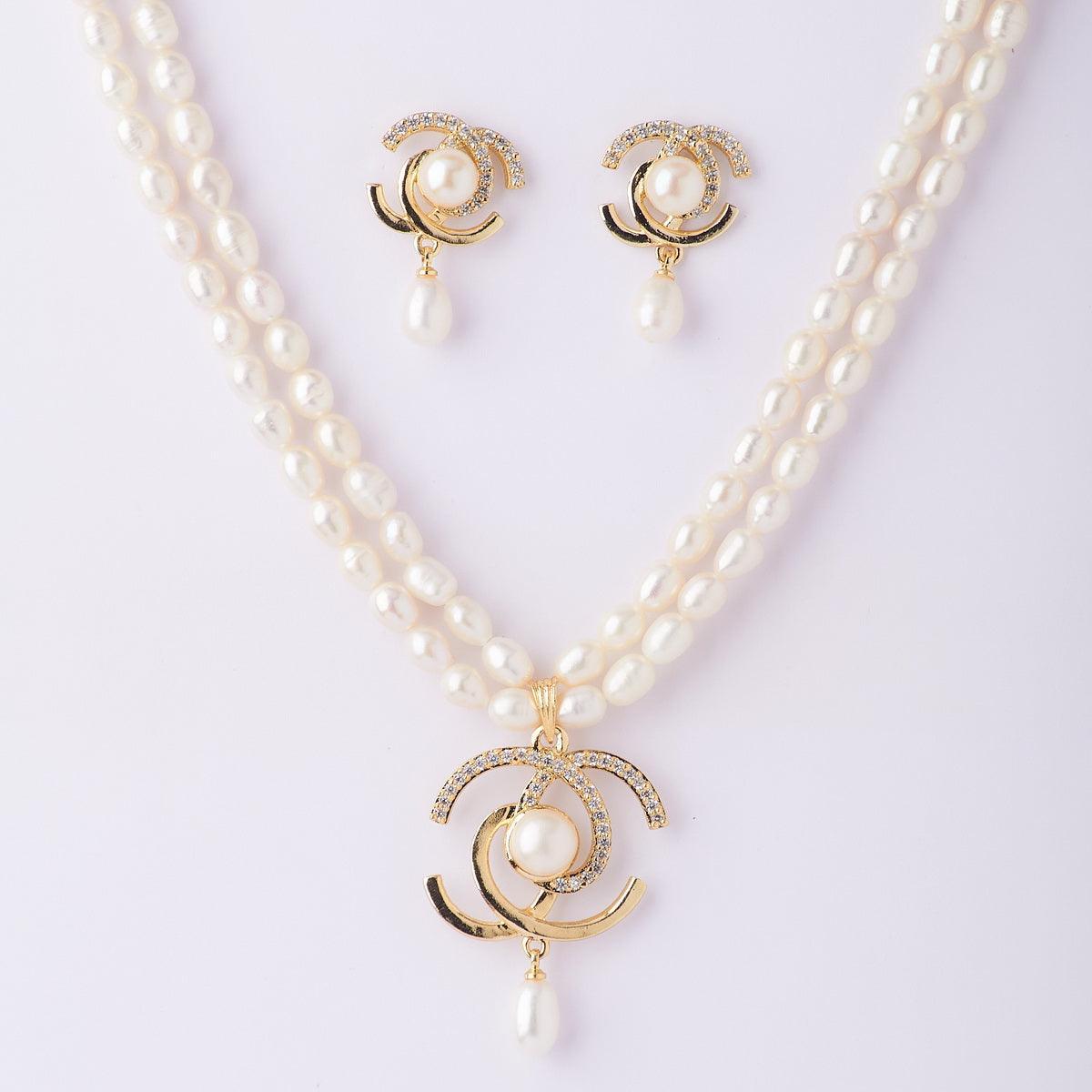 Trendy Real Pearl Necklace Set - Chandrani Pearls