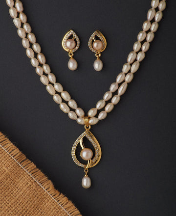 Trendy Real Pearl Necklace Set - Chandrani Pearls