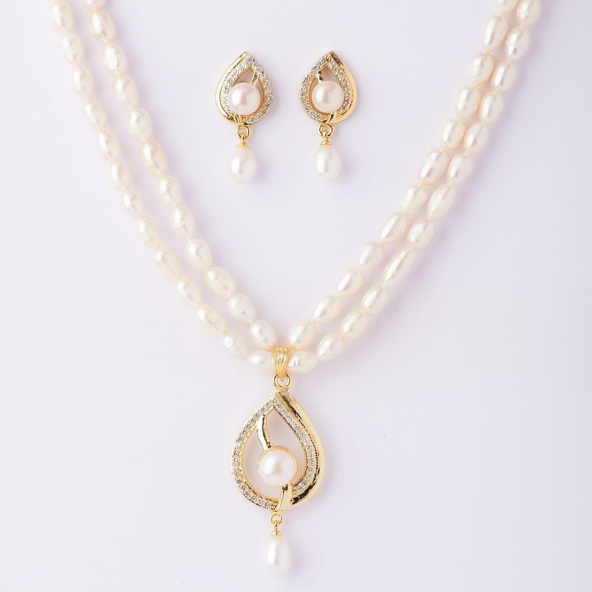 Trendy Real Pearl Necklace Set - Chandrani Pearls