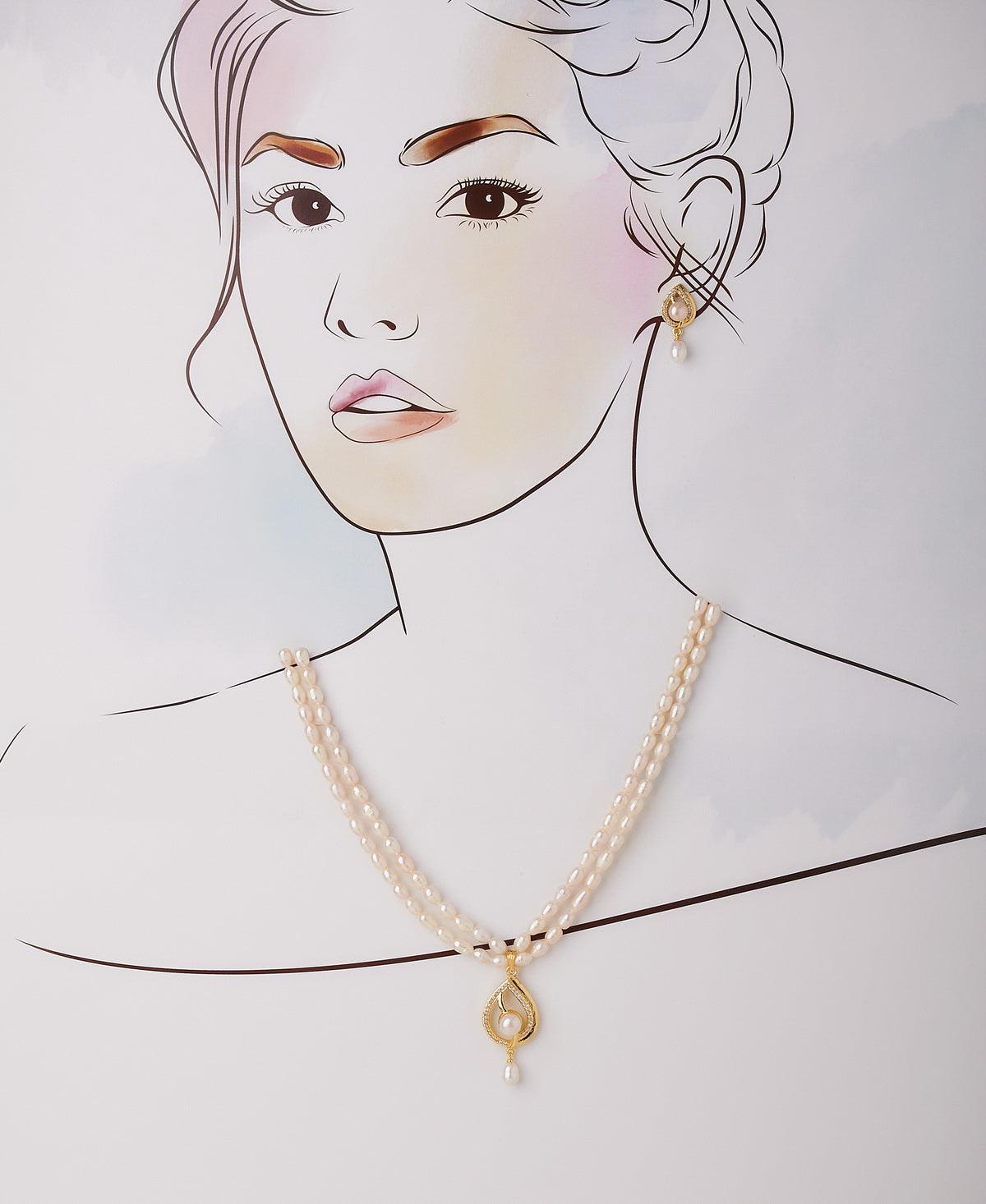 Trendy Real Pearl Necklace Set - Chandrani Pearls