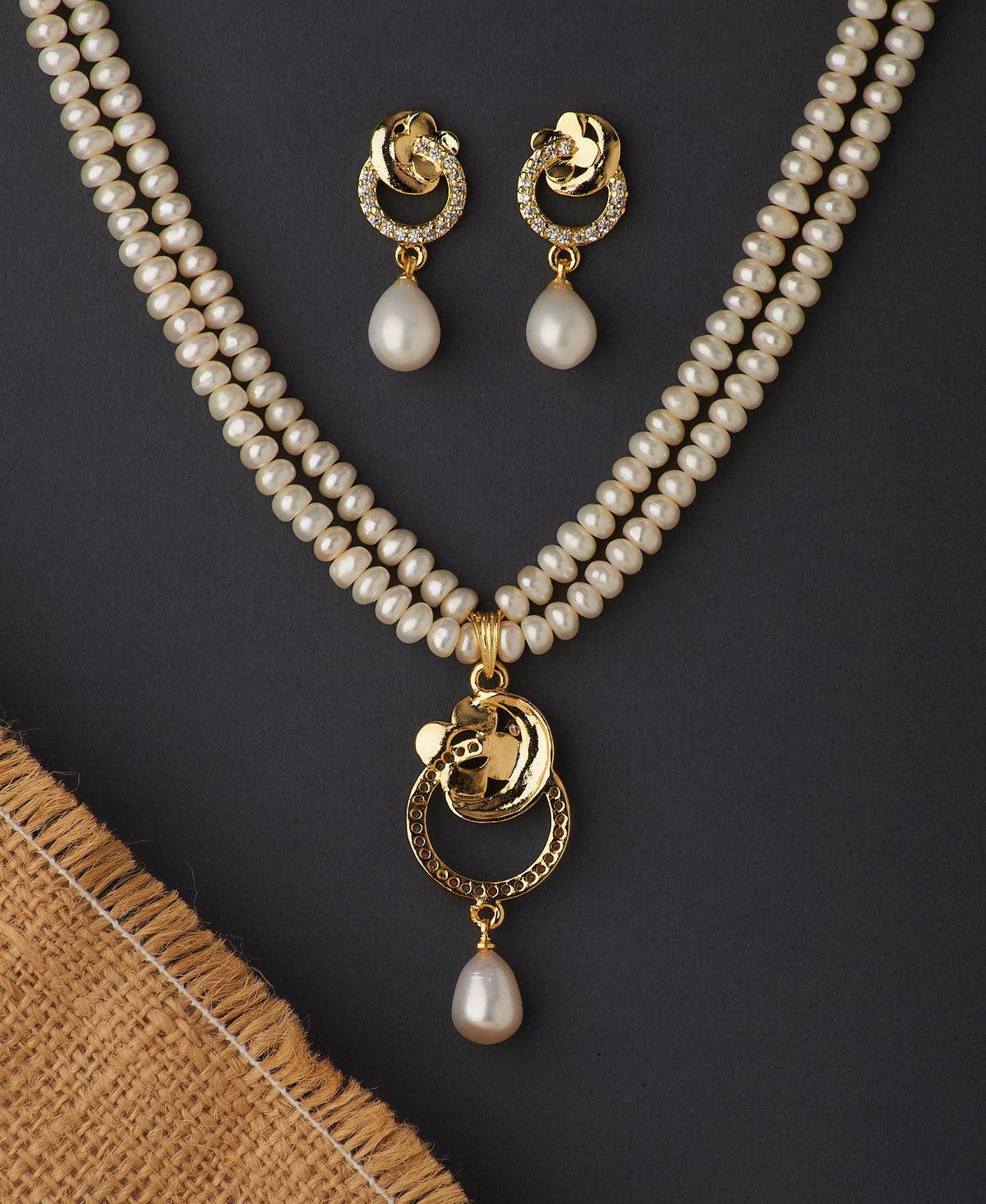 Trendy Real Pearl Necklace Set - Chandrani Pearls