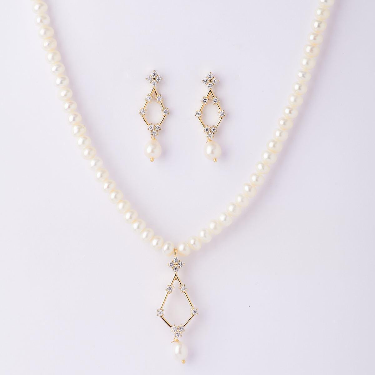 Trendy Real Pearl Necklace Set - Chandrani Pearls