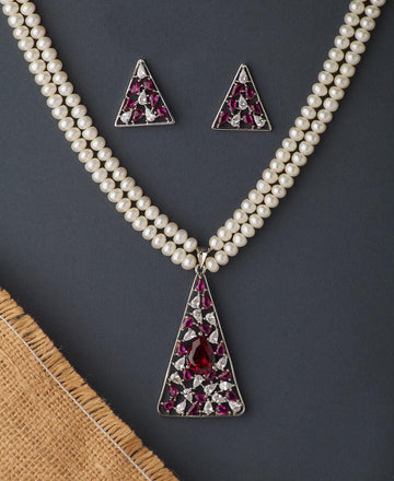 Trendy Real Pearl Necklace Set - Chandrani Pearls