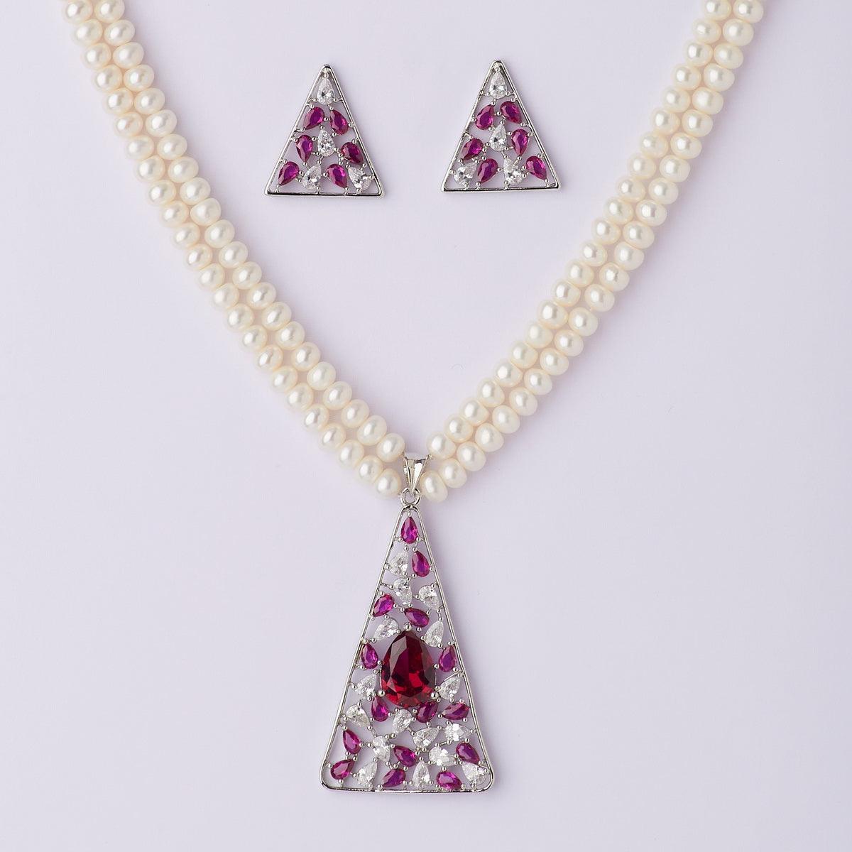 Trendy Real Pearl Necklace Set - Chandrani Pearls