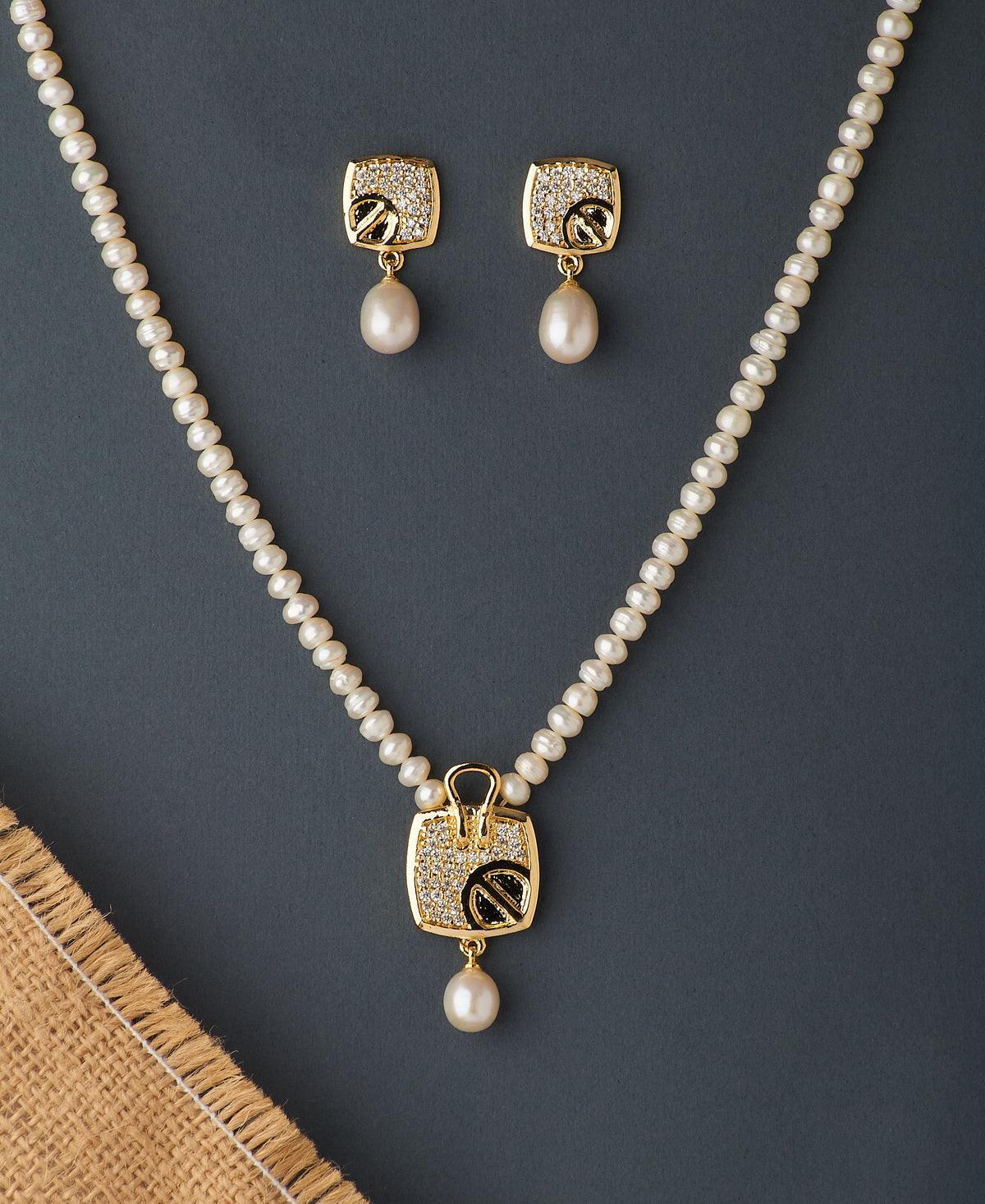 Trendy Real Pearl Necklace Set - Chandrani Pearls