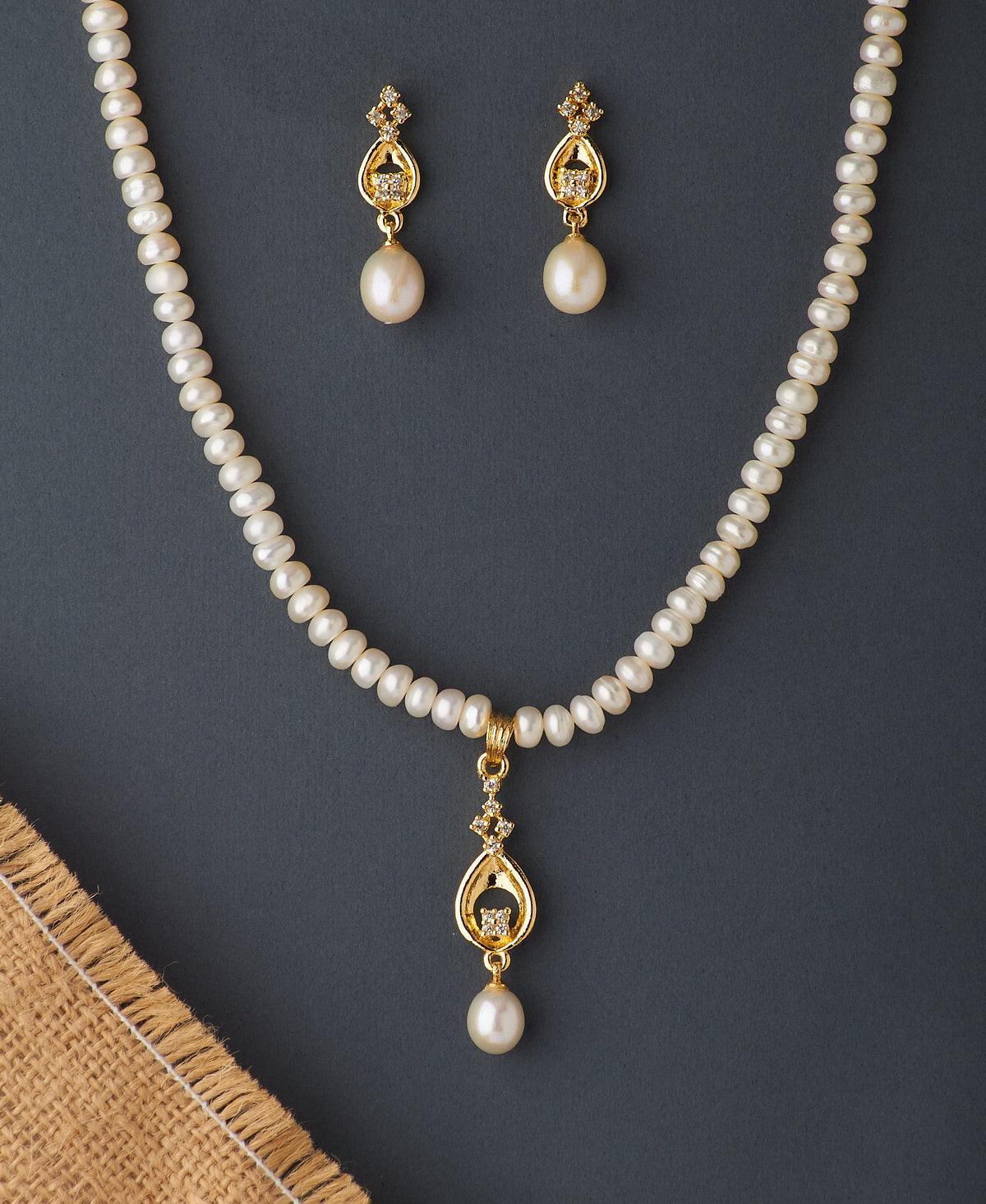 Trendy Real Pearl Necklace Set - Chandrani Pearls